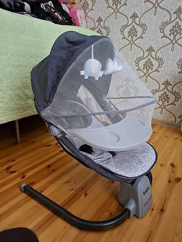 Для девочки и мальчика, Новый, Овальная, Колыбель, Без бортиков, Без матраса, С механизмом качания — 5