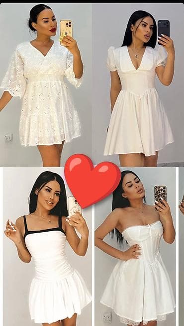 Ağ rəngli qısa donlar kolleksiyası - Model 1: Ajuar krujeva naxışlı — 1