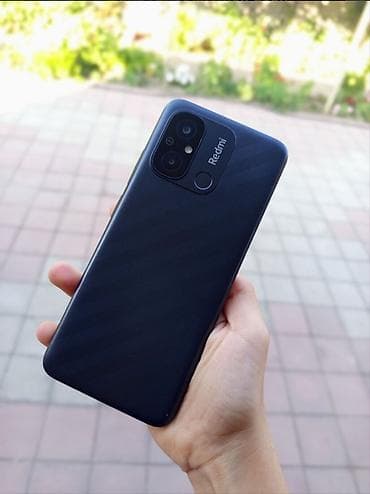 printer telefon: Redmi 12C, 64 GB, rəng - Qara, Barmaq izi — 1