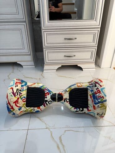 Musiqi alətləri: Elektrikli balans skuter (hoverboard) - Rəngarəng “graffiti” dizaynlı — 1