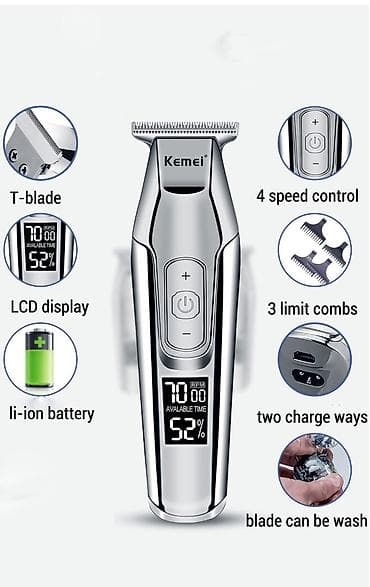 kişi eynəyi: Kemei 5027 saç saqqal aparatı * Yenidir. Təraş üçün maşınka. * Tapa — 2