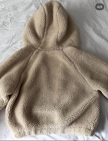 Bodi: Kapüşonlu teddy/fleece jaket pull&bear - Rəng: bej (tünd krem) - — 4