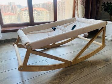 Salon, tibbi mebel: Oğlan və qız üçün, İşlənmiş, Dördbucaq, Beşik, Dəst ilə, Matras ilə, Yellənmə mexanizm ilə — 1