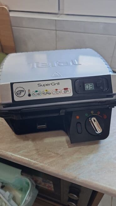 Plitələr və bişirmə panelləri: Qril Tefal, rəng - Qara, İşlənmiş, Ünvandan götürmə — 1