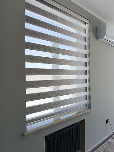perde asan: Zebra tipli jalüz pərdələr - İkili qatlı zebra mexanizmi: şəffaf və — 3