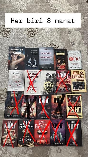 Kitablar satılır – hər biri 8 manat. Janr: triller, detektiv — 1