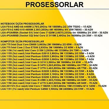 komputerlər satisi: Prosessorlar Notebook üçün Prosessorlar ⭐LGA FS1r2 AMD A6-4400M — 1