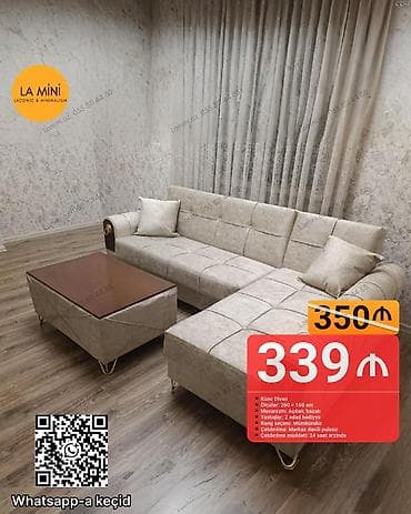 ucuz divan satilir: Künc divan, Açılan, Bazalı, Şəhərdaxili pulsuz çatdırılma — 1