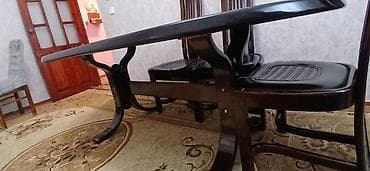 Masalar: Yemək masası və stul dəsti - Forma: oval - Rəng: qara - Ayaqlar — 4