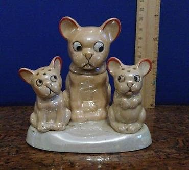 alman avçarkasi: Немецкий фарфор. антиквариат. собачки. перешница-солонка. комплект для — 1