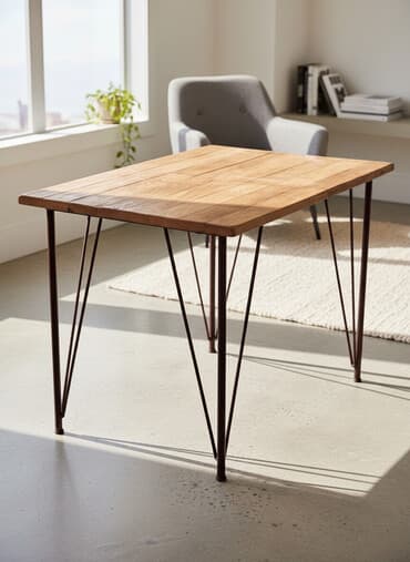 Mətbəx masası, Açılmayan, Taxta, Dördbucaq masa