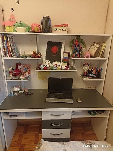 pc masa: Kompüter masası, Açılmayan, MDF, Dördbucaq masa — 1