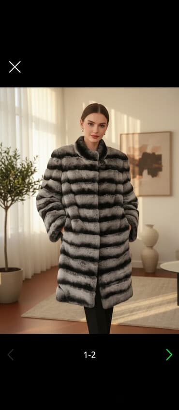 баку седерек шубы: Qadın kürkü – zolaqlı dizayn - Model: qısa palto/kürk - Rəng — 1