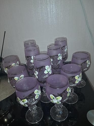 ucuz misarlar: Qədəhlər, rəng - Bənövşəyi, Şüşə — 1