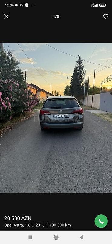 televizor pultlari: Opel Astra: 1.6 l | 2016 il Universal — 6