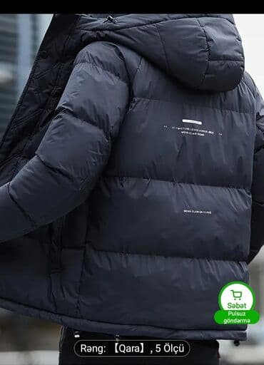 layka kurtkalar: Kişi üçün qışlıq kurtka yenidir - Rəng: Qara ölçü-m amma oversayz — 7