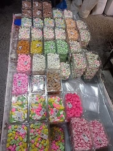 qoz qiymeti: Məhsul: Rəngarəng bərk konfetlər (handmade stilində) 300qramdır — 4