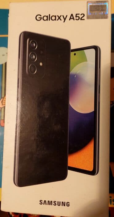 Samsung Galaxy A52, 128 GB, rəng - Qara, Barmaq izi, İki sim kartlı, Face ID