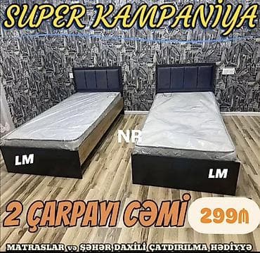 Çarpayılar: *Tək çarpayı+matras🎁* _*SİFARİŞLƏ VƏ YENİ*_ *Qiymət  — 2