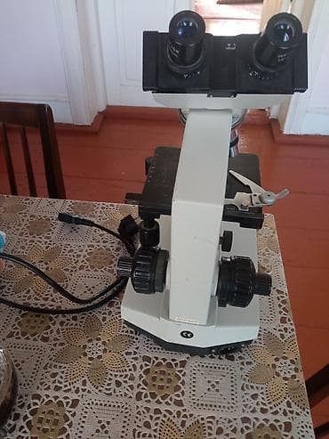 Binokulyar işıqlı laborator mikroskop - Binokulyar başlıq: iki