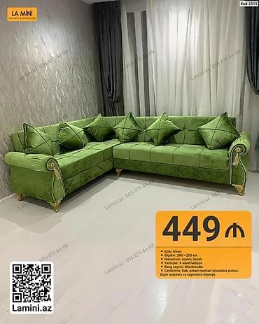 acilan divan: Künc divan – Kod: 2515 - Ölçülər: 280 × 200 sm - Mexanizm: açılan — 1