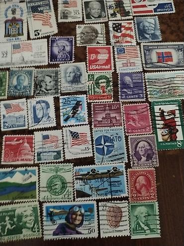 Məhsul: ABŞ poçt markaları kolleksiyası – qarışıq mövzular və nominal — 7