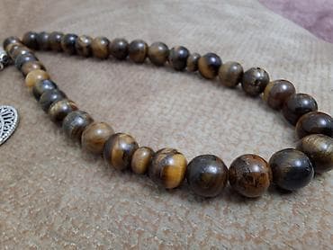 Çantalar: Təbii “Pələng Gözü” daşlarından təsbeh (tiqriniy qlaz / tiqroviy qlaz — 5