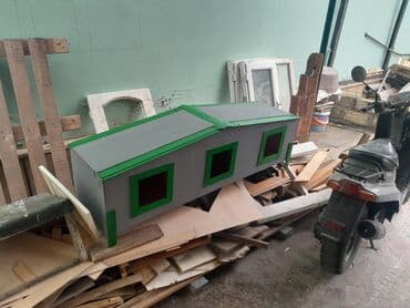 quş yuvası düzəltmək: Üç yuvalı pişiklər üçün geniş su keçirməyən davamlı matrealdan — 2