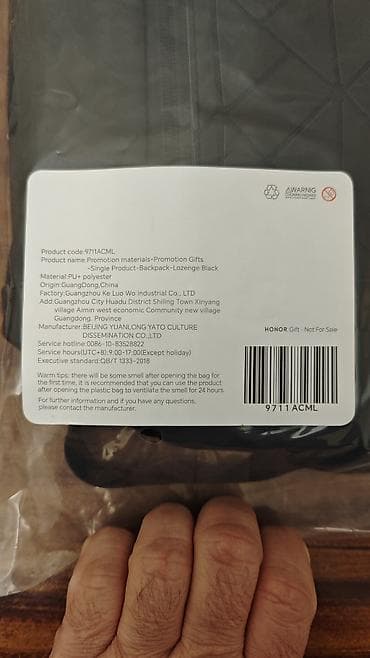 HONOR Gift şəhər tipli bel çantası - Rəng: qara - Roll-top dizayn — 7