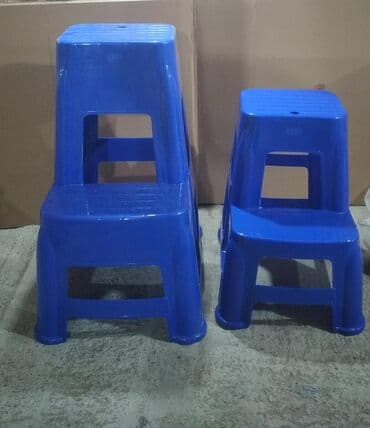 Elektrik əl alətləri: İki pilləli plastik pilləkən-taburet - Material: möhkəm, yüngül — 2