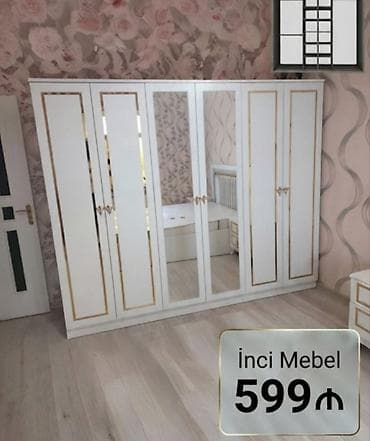 Yeni, 6 qapı, Güzgülü, Ağ, Açılan, Düz dolab lalafo.az -da Yeni, 6 qapı, Güzgülü, Ağ, Açılan, Düz dolab