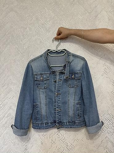 tulum cins: Uniseks cins gödəkçə - Klassik mavi denim rəngi, yüngül solğun — 1