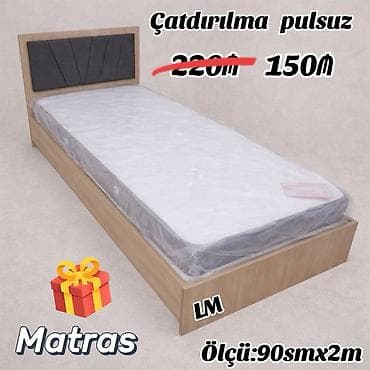 taxt kravat islenmis: Təknəfərlik çarpayı, Bazasız, Matras ilə, Siyirməsiz — 1