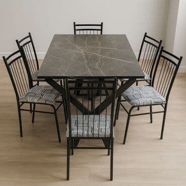 Qonaq otağı üçün, Yeni, Açılmayan, Dördbucaq masa, 6 stul lalafo.az -da Qonaq otağı üçün, Yeni, Açılmayan, Dördbucaq masa, 6 stul