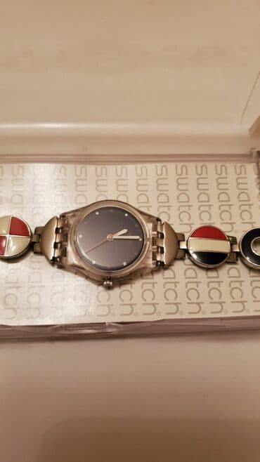 детские наручные часы swatch: Yeni, Qol saatı, Swatch, rəng - Gümüşü — 4