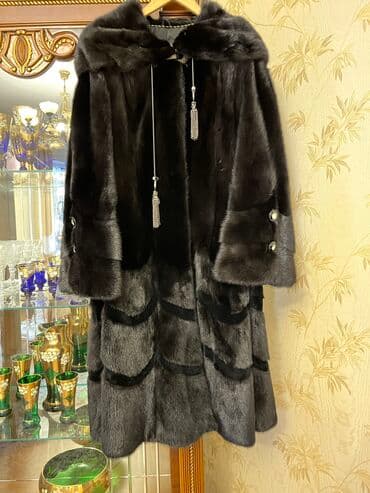 женские шлепанцы с мехом: Шуба, 3XL, цвет - Черный — 1