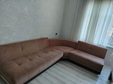 продажа ковров бу: Угловой диван, Б/у, С подъемным механизмом, Велюровая ткань — 2