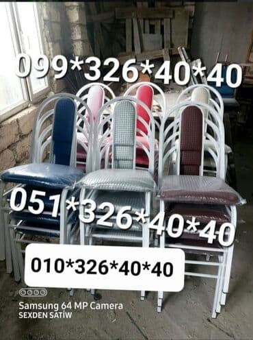 stol və stul dəstləri: Yeni, Sadə stul, Metal, Azərbaycan — 3