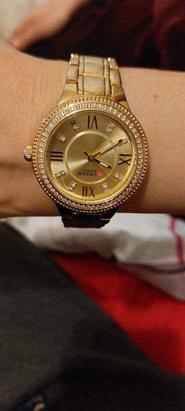 qizil qolbaq: Qol saatı, Curren, rəng - Qızılı — 8