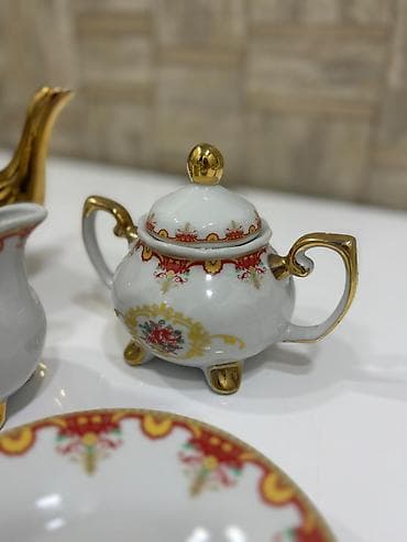 Qab-qacaq və mətbəx ləvazimatları: Çay dəsti, rəng - Ağ, Farfor — 5