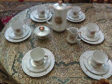 qara madonna aş nimcəsi: GDR Madonna çay dəsti, qədimi, yeni, 21 predmet, sovetdən qalıb — 2