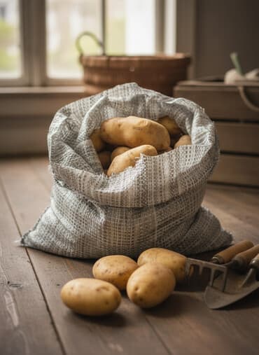 yemək üçün termos: Təzə yerli Gədəbəy kartofu – torpaq kisəsində - Növ: uzunformalalı — 1