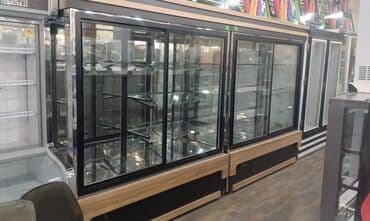Mağaza və marketlər üçün iri həcmli şüşə vitrinli soyuducu kabinetlər