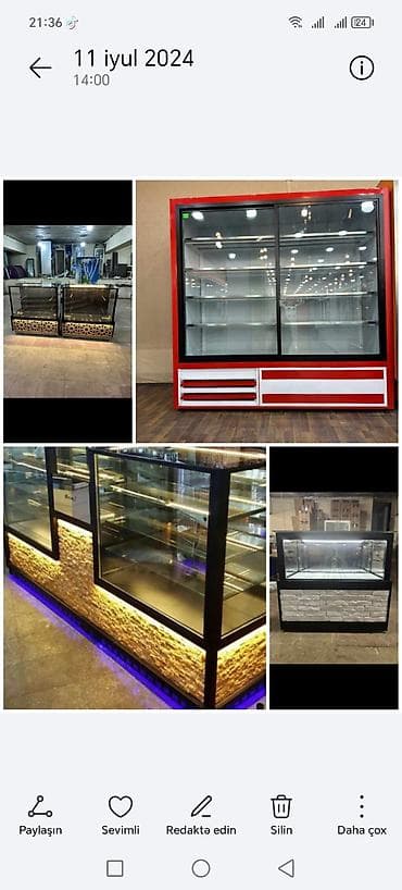 Dərin dondurucular: Mağaza və ictimai iaşə obyektləri üçün soyuducu və isti vitrinlər — 1