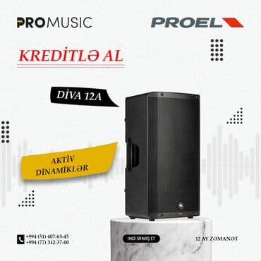 mahnı kalonkası: Proel di̇va 12a modelli aktiv dinamik (dünyaca məşhur brend, kalonka ) — 1