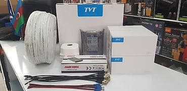 oyun disk: TVT markalı video-müşahidə (CCTV) komplekti Tərkib: - TVT DVR/NVR — 2
