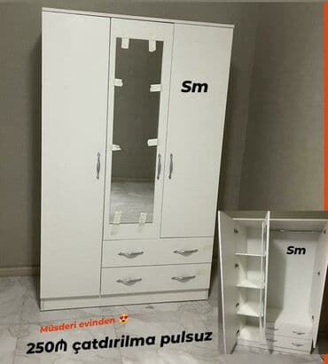 Dolablar: Yeni, Açılan, 3 qapılı Düz dolab, Dolab, Azərbaycan — 2