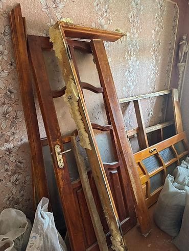 otag gapisi: Şüşəli taxta otaq qapıları - Material: möhkəm təbii ağac, laklanmış — 7