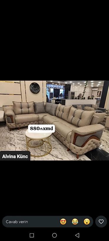 kreditle kunc divanlar: Məhsul: Künc divan dəsti – “Piramida Künc” - Müasir dizaynlı — 8
