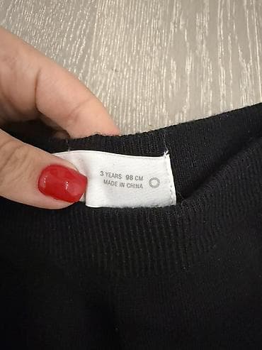 şalvar ölçüləri: Uşaq şalvarı – qara rəngdə, elastik bel. - Ölçü: 3 yaş / 98 sm — 2